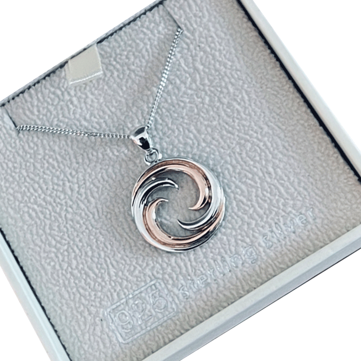 Stunning Two Tone Wave Necklace