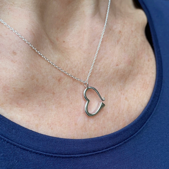 Farrier Nail Heart Necklace - Cotswold Jewellery