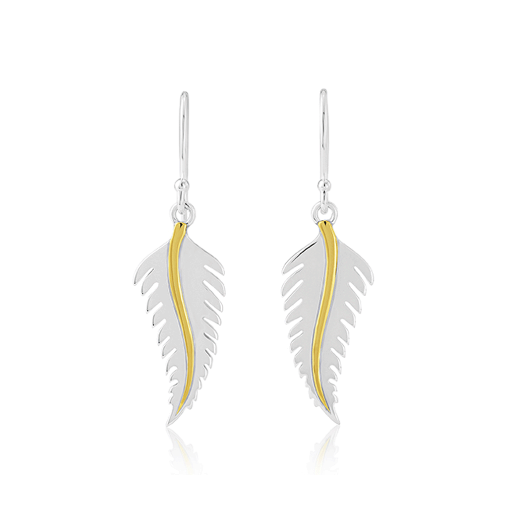 Feather Drop Sterling Silver Earring - Cotswold Jewellery