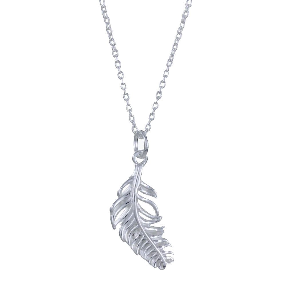 Feather Necklace Silver - Cotswold Jewellery