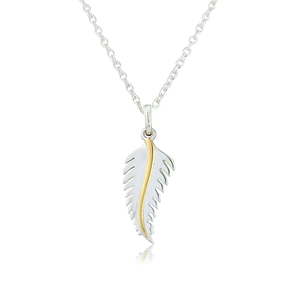 Feather Sterling Silver Necklace - Cotswold Jewellery