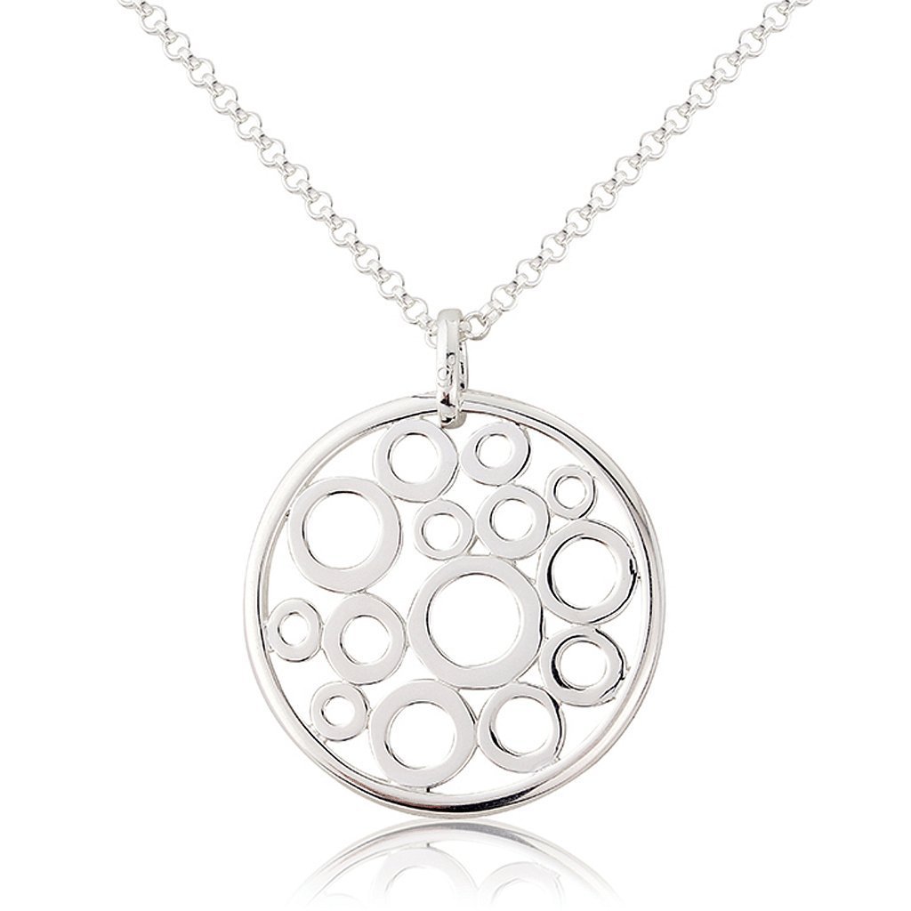 Floating Bubble Recycled Sterling Silver Necklace - Cotswold Jewellery