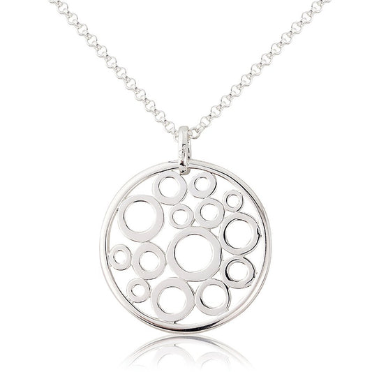 Floating Bubble Recycled Sterling Silver Necklace - Cotswold Jewellery