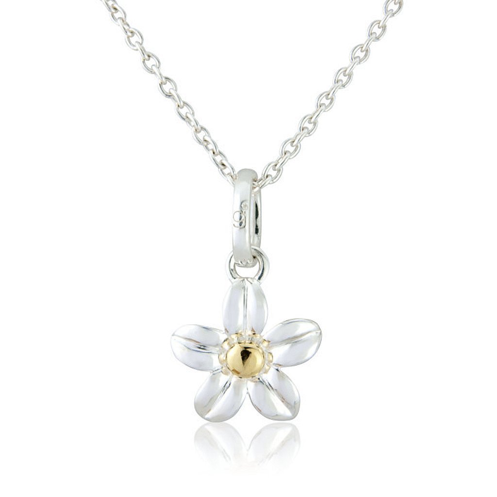 Flower Recycled Sterling Silver Necklace - Cotswold Jewellery