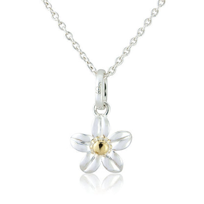 Flower Recycled Sterling Silver Necklace - Cotswold Jewellery