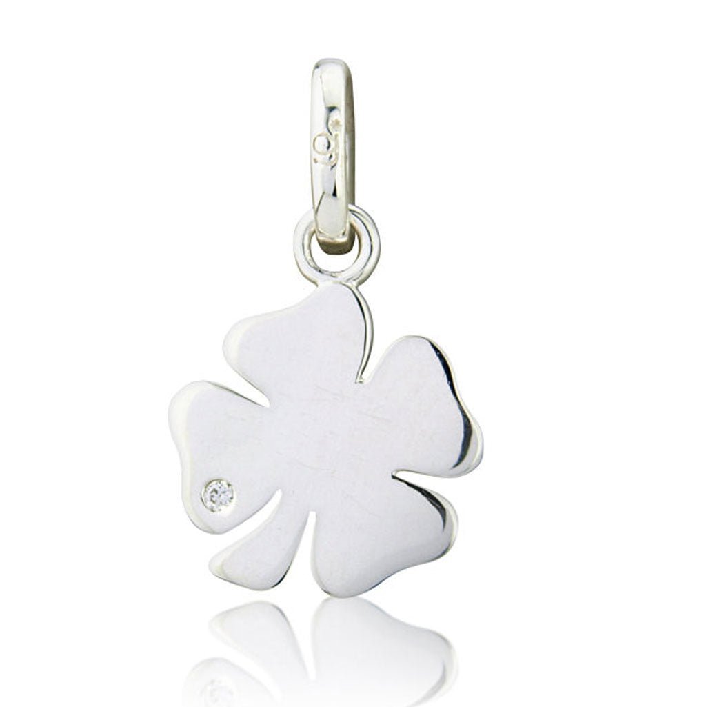Four Leaf Clover Recycled Sterling Silver Charm - Cotswold Jewellery