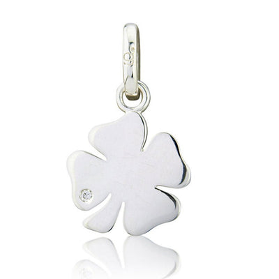 Four Leaf Clover Recycled Sterling Silver Charm