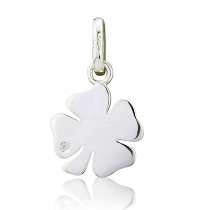 Four Leaf Clover Recycled Sterling Silver Charm - Cotswold Jewellery