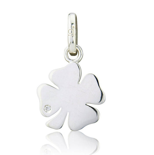 Four Leaf Clover Recycled Sterling Silver Charm - Cotswold Jewellery