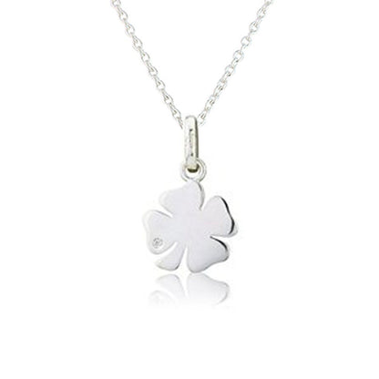 Four Leaf Clover Recycled Sterling Silver Necklace - Cotswold Jewellery