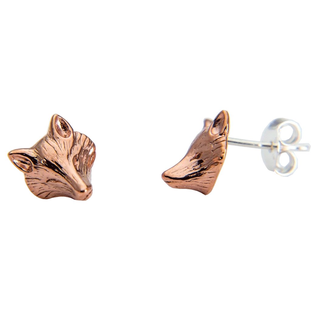 Fox Head Earrings - Cotswold Jewellery