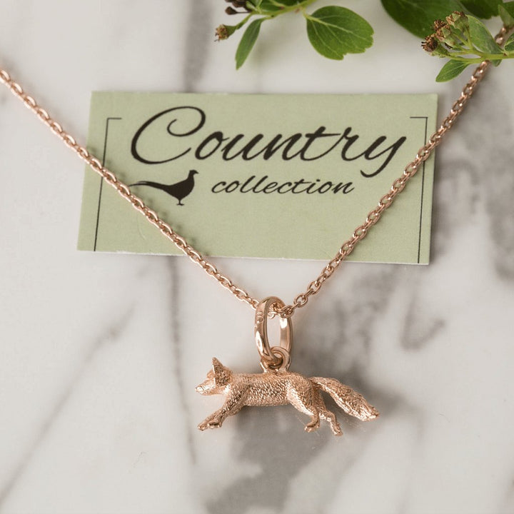 Fox Necklace Rose Gold - Cotswold Jewellery