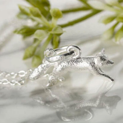 Fox Recycled Sterling Silver Necklace