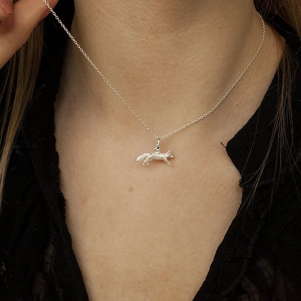 Fox Recycled Sterling Silver Necklace - Cotswold Jewellery