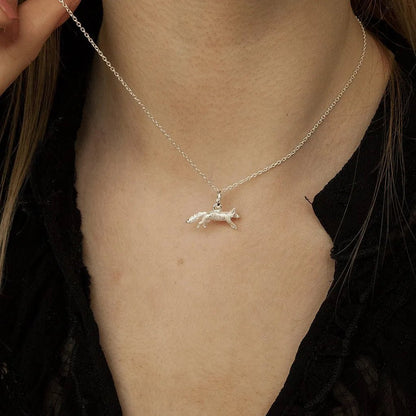 Fox Recycled Sterling Silver Necklace - Cotswold Jewellery