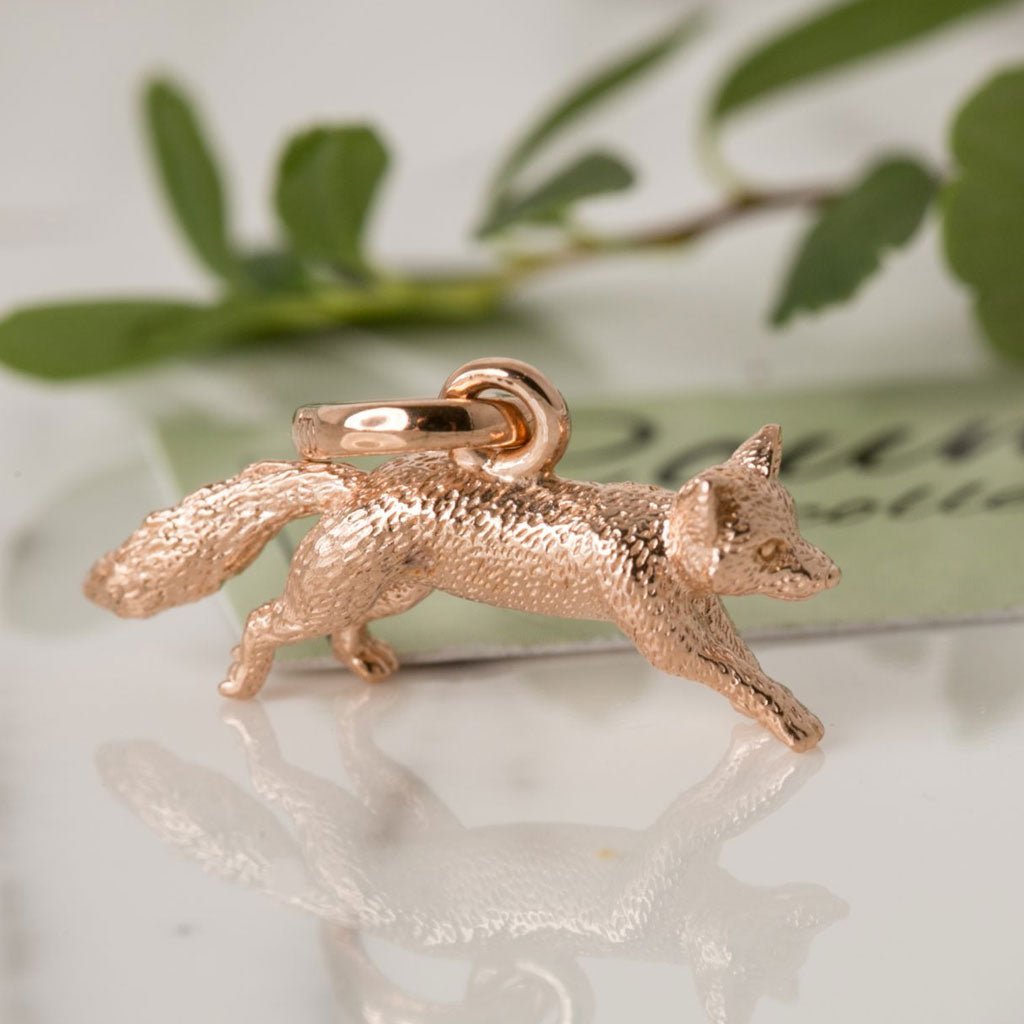 Fox Rose Gold Charm - Cotswold Jewellery