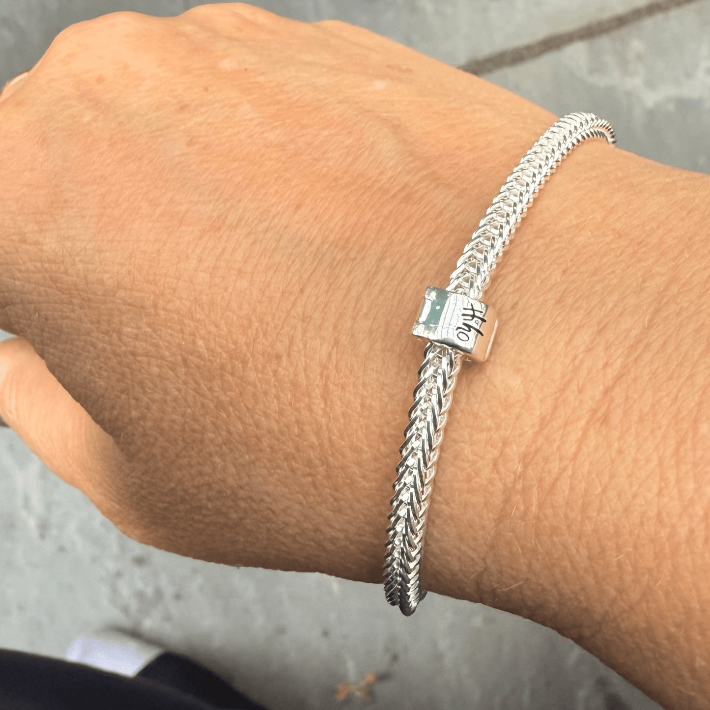 Foxtail Sterling Silver Bead Bracelet - Cotswold Jewellery