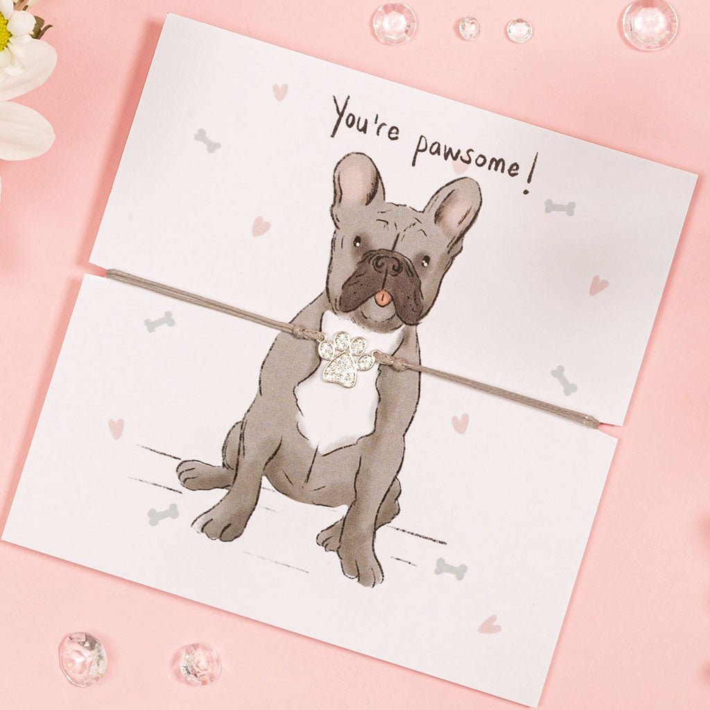 French Bulldog Paw Print Bracelet - Cotswold Jewellery
