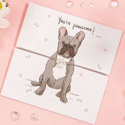 French Bulldog Paw Print Bracelet - Cotswold Jewellery