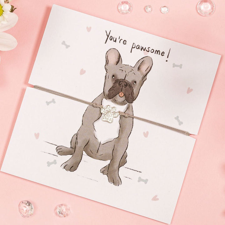 French Bulldog Paw Print Bracelet - Cotswold Jewellery