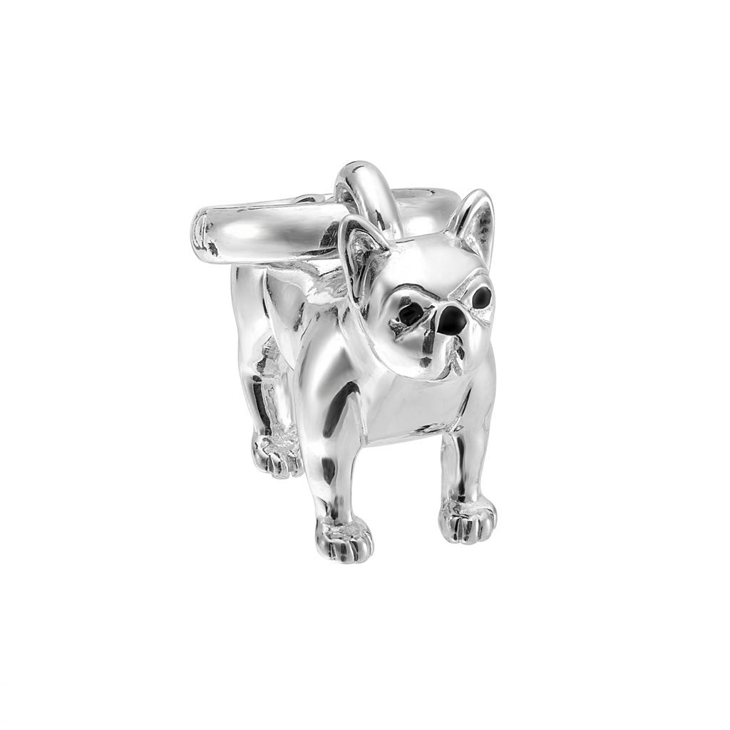 French Bulldog Recycled Sterling Silver Charm - Cotswold Jewellery