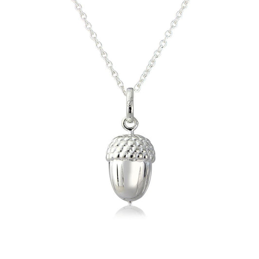 Gemma J Acorn Sterling Silver Necklace - Cotswold Jewellery