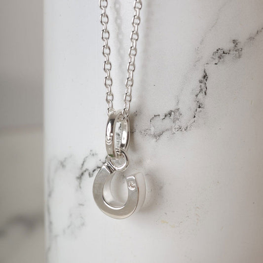 Gemma J Diamond Horseshoe Necklace - Cotswold Jewellery