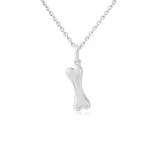 Gemma J Dog Bone Sterling Silver Necklace - Cotswold Jewellery