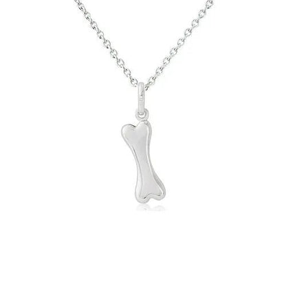 Gemma J Dog Bone Sterling Silver Necklace - Cotswold Jewellery