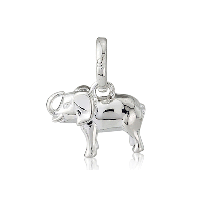 Elephant Recycled Sterling Silver Charm