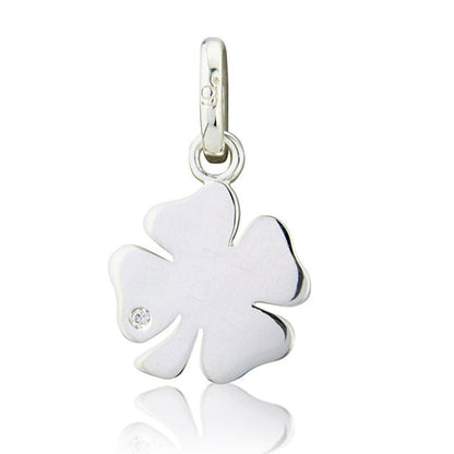 Gemma J Four Leaf Clover Sterling Silver Charm - Cotswold Jewellery