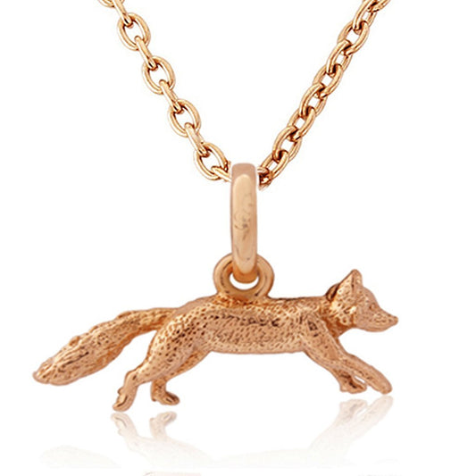 Gemma J Fox Necklace Rose Gold - Cotswold Jewellery