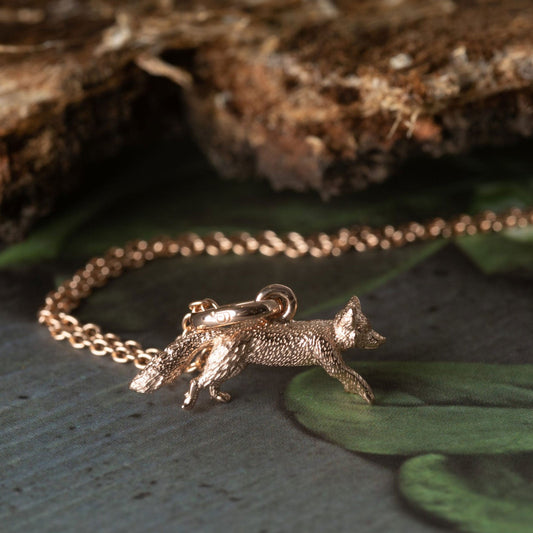 Gemma J Fox Necklace Rose Gold - Cotswold Jewellery