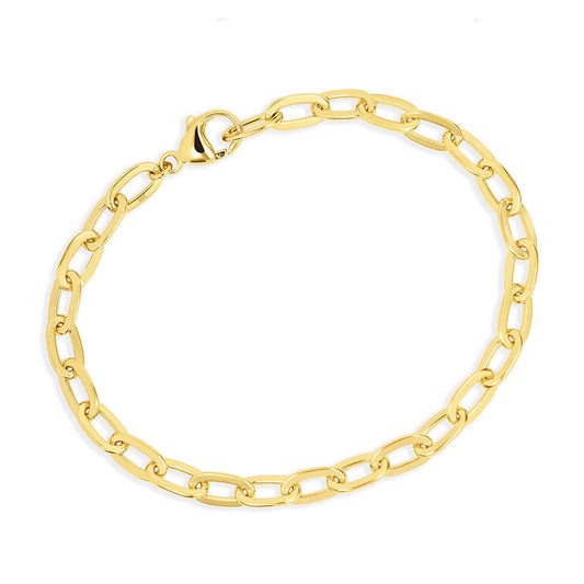 Gemma J Gold Oval Link Bracelet - Cotswold Jewellery