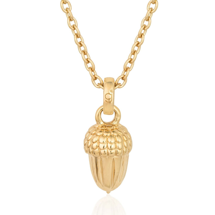 Gemma J Golden Acorn Necklace - Cotswold Jewellery
