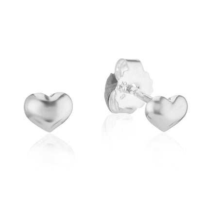 Gemma J Mini Silver Sweetheart Earrings - Cotswold Jewellery