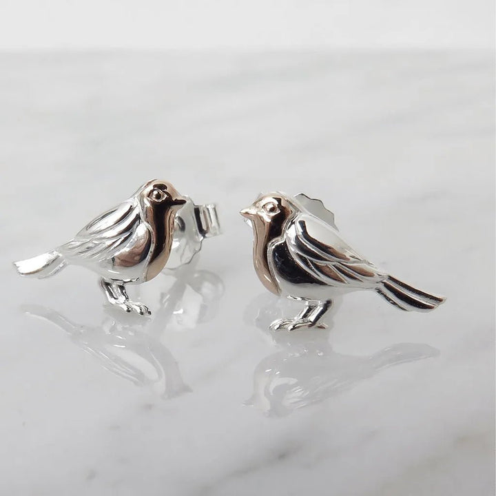 Gemma J Robin Sterling Silver Earrings - Cotswold Jewellery