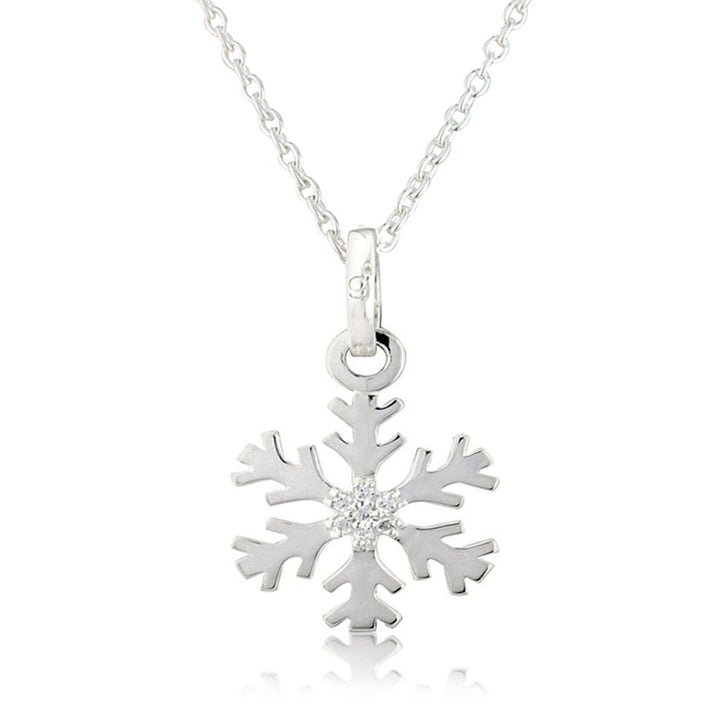 Gemma J Snowflake Sterling Silver Necklace - Cotswold Jewellery