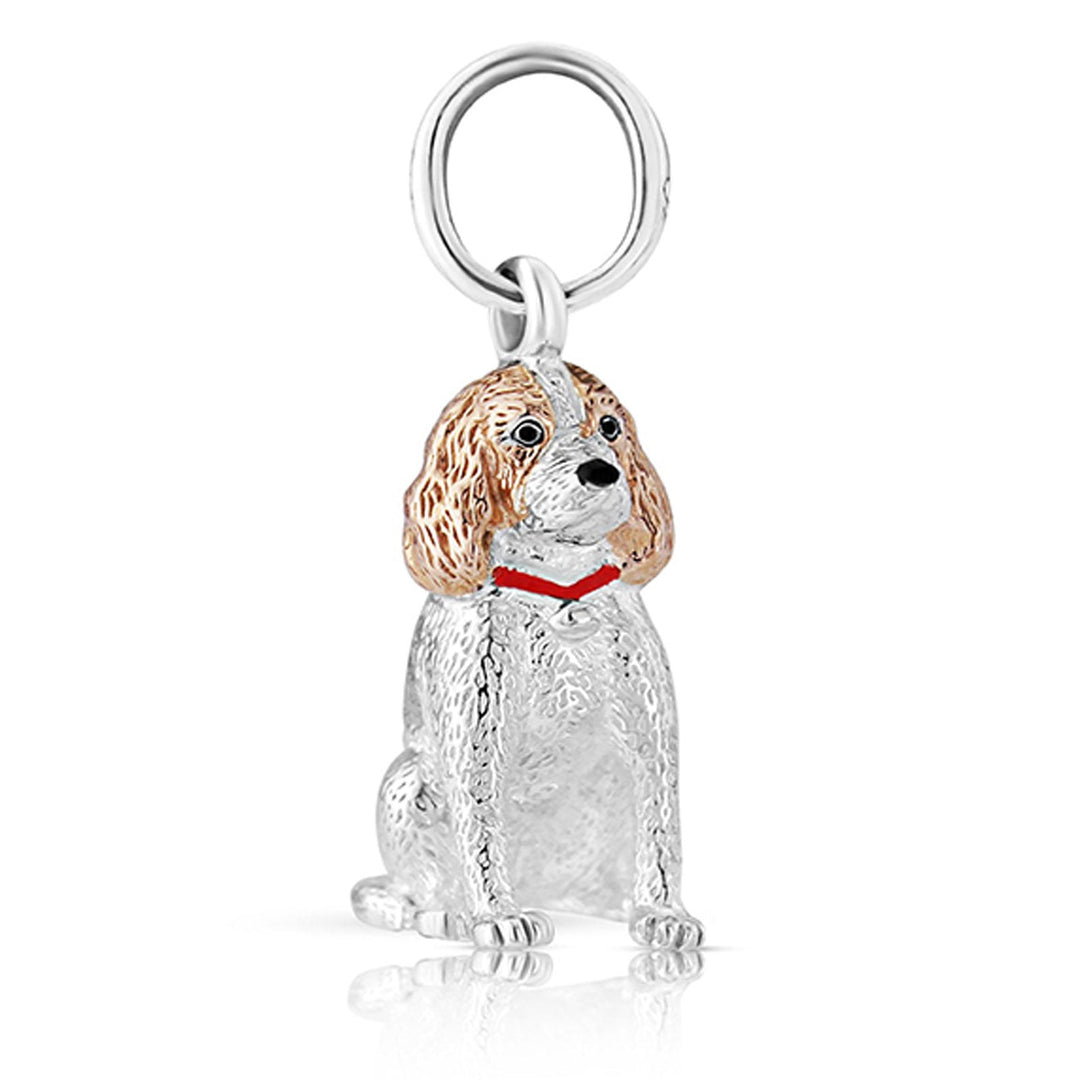Gemma J Spaniel Sterling Silver Dog Charm - Cotswold Jewellery