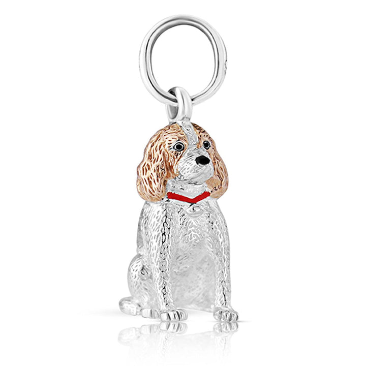 Gemma J Spaniel Sterling Silver Dog Charm - Cotswold Jewellery
