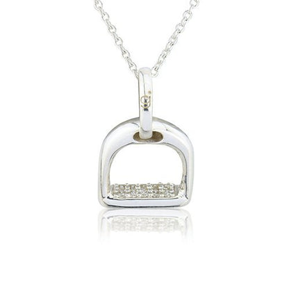 Gemma J Sparkly Stirrup Sterling Silver Charm - Cotswold Jewellery