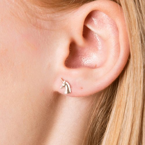 Gemma J Unicorn Sterling Silver Earrings - Cotswold Jewellery