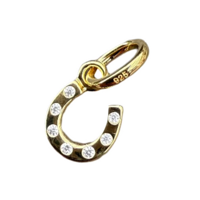 Sparkly Horseshoe Gold Charm