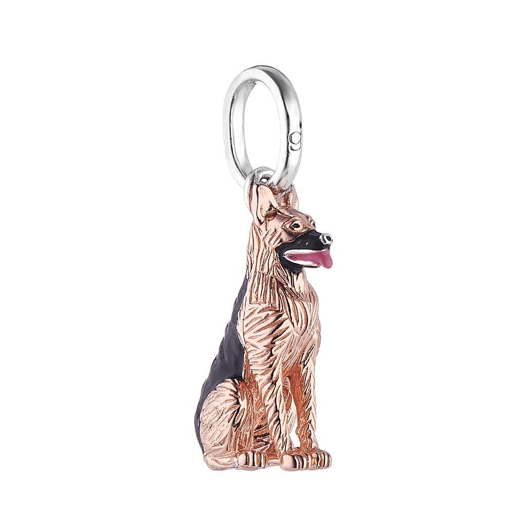 German Shepherd Recycled Sterling Silver Necklace - Cotswold Jewellery