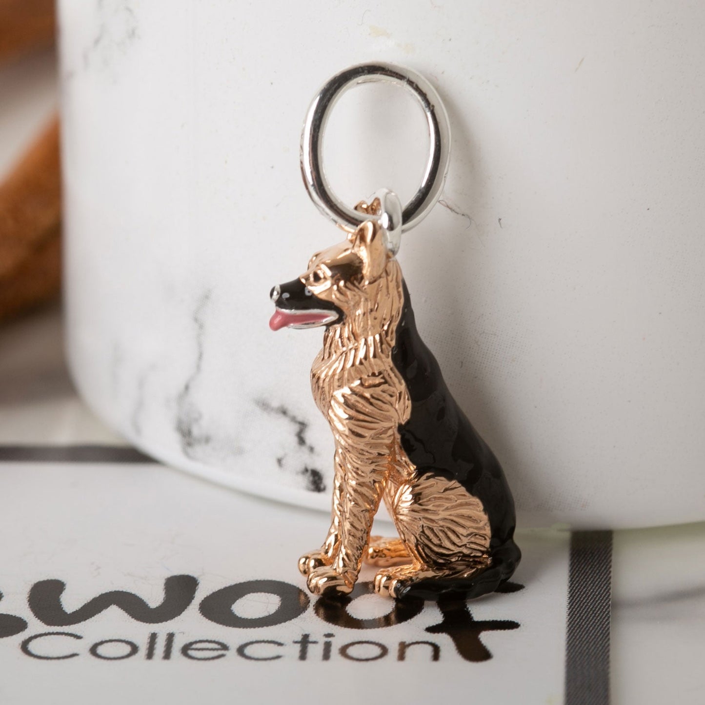 German Shepherd Recycled Sterling Silver Necklace - Cotswold Jewellery