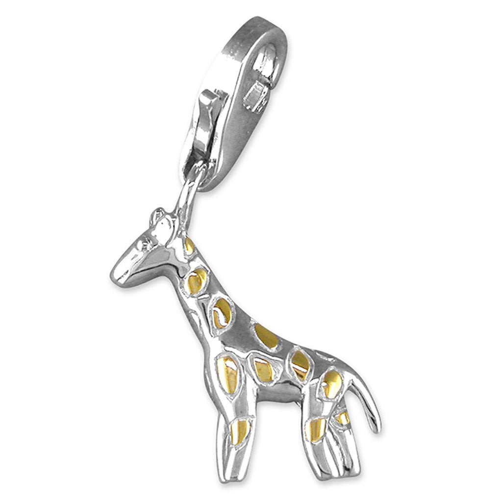 Giraffe Sterling Silver Charm - Cotswold Jewellery