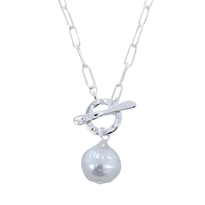 Glam Pearl and Sterling Silver Necklace