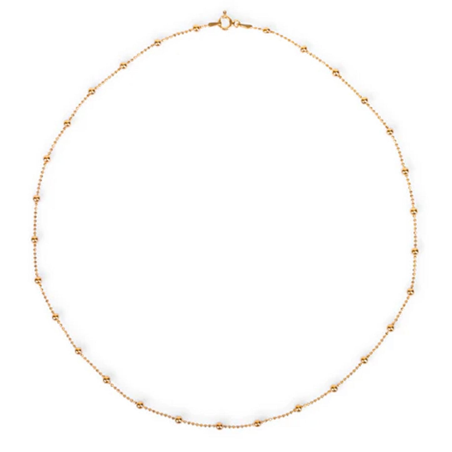 Gold Bead Chain Necklace - Cotswold Jewellery