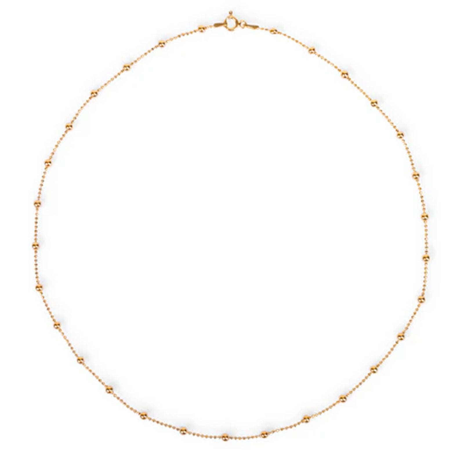 Gold Bead Chain Necklace - Cotswold Jewellery