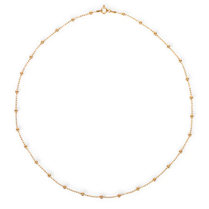 Gold Bead Chain Necklace - Cotswold Jewellery